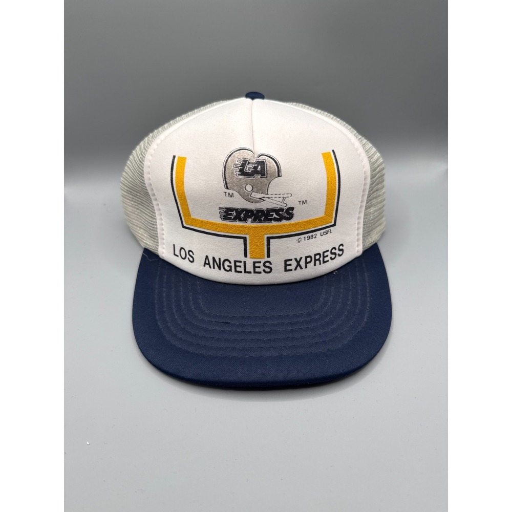 Vintage 1982 Los Angeles Express USFL Trucker Snapback Hat Mesh Football Cap